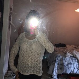 Long sleeved mesh sweater